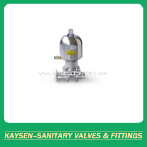 Sanitary diaphragm valve SS pneumatic weld and clamp